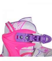 Verstellbare Rollschuhe 2 in 1 DOUBLE 34-37 - Pink