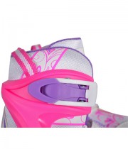 Verstellbare Rollschuhe 2 in 1 DOUBLE 34-37 - Pink