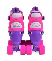Verstellbare Rollschuhe 2 in 1 DOUBLE 34-37 - Pink