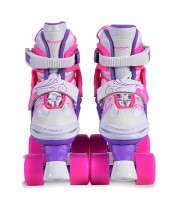 Verstellbare Rollschuhe 2 in 1 DOUBLE 34-37 - Pink