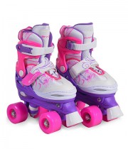 Verstellbare Rollschuhe 2 in 1 DOUBLE 34-37 - Pink